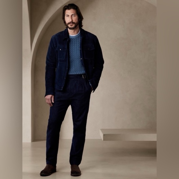 NWT! Banana Republic Clear Blue Sea Wool-Cashmere Cable Sweater - Size XL🩵 - Picture 4 of 6